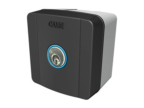 Купить ключ-выключатель накладной CAME SELC1FDG с синей подсветкой с доставкой и установкой в Геническе