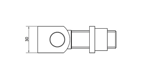 Комплектующие для распашных ворот Петля CAME H 18 регулируемая с гайкой, 42-68 мм, М18, приваривание в Геническе